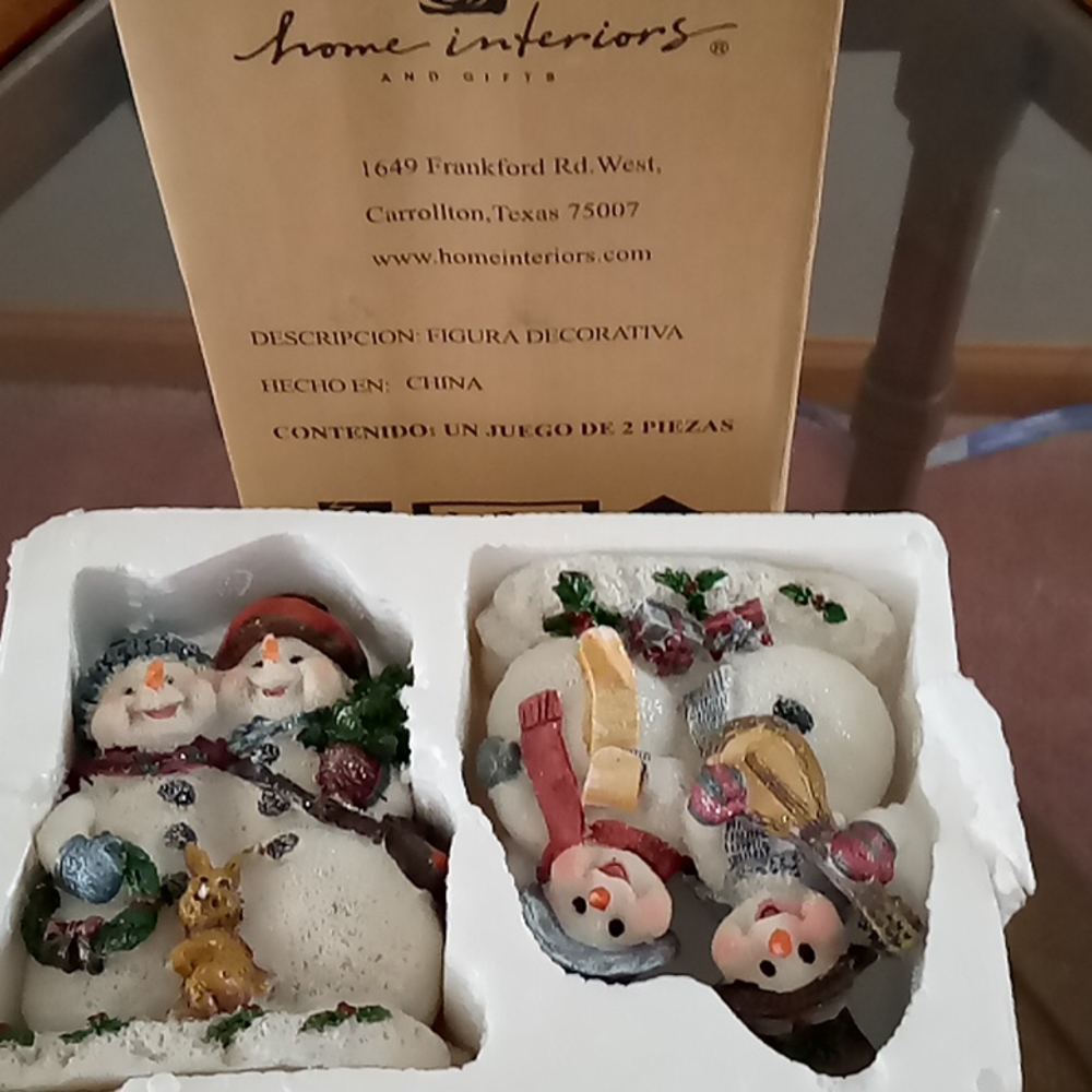 Home Interiors Snowman Couples set - Picture 6 of 7